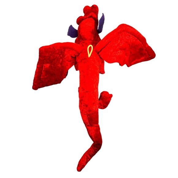 Classic Toy Company Dragon Plush Stuffed Animal Red Purple Loop to Hang Toy - Picture 7 of 11